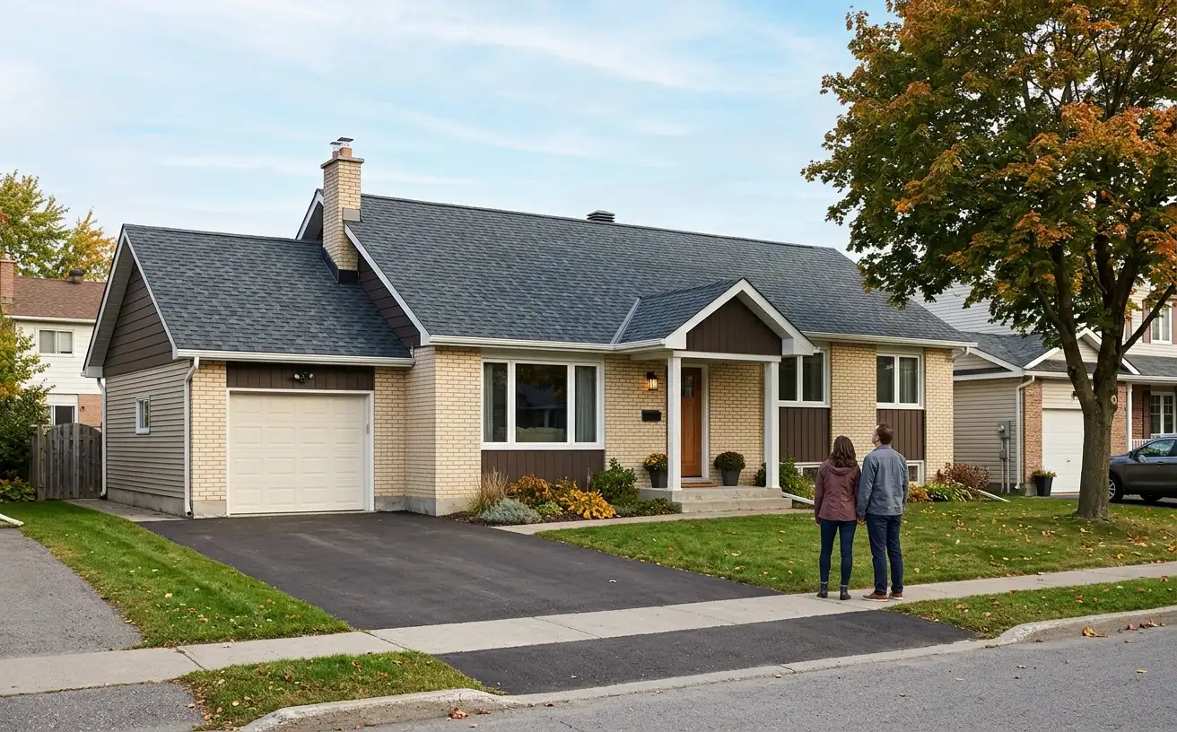 A new roof increasing home value on an Ontario home