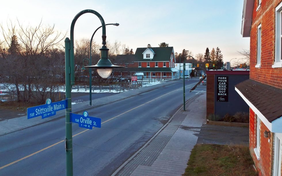 Photo of Sittsville main road and some roofs