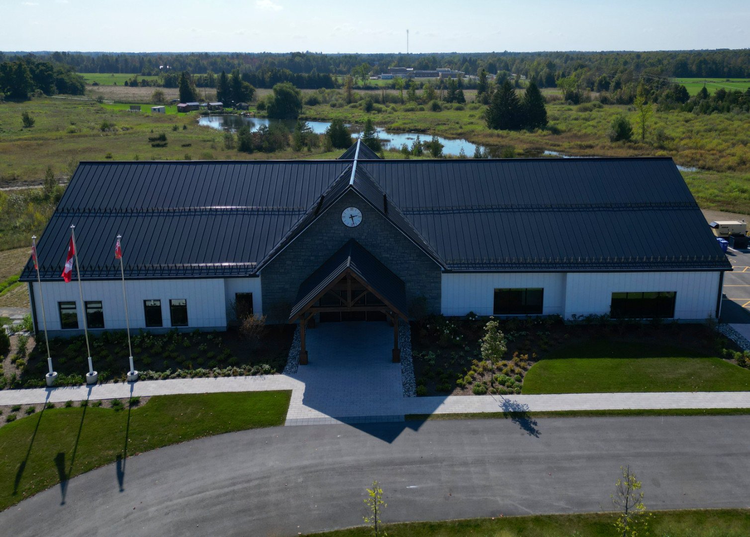 Photo of a large commercial steel and metal roofing project by McKay